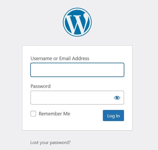 WordPress Login Page