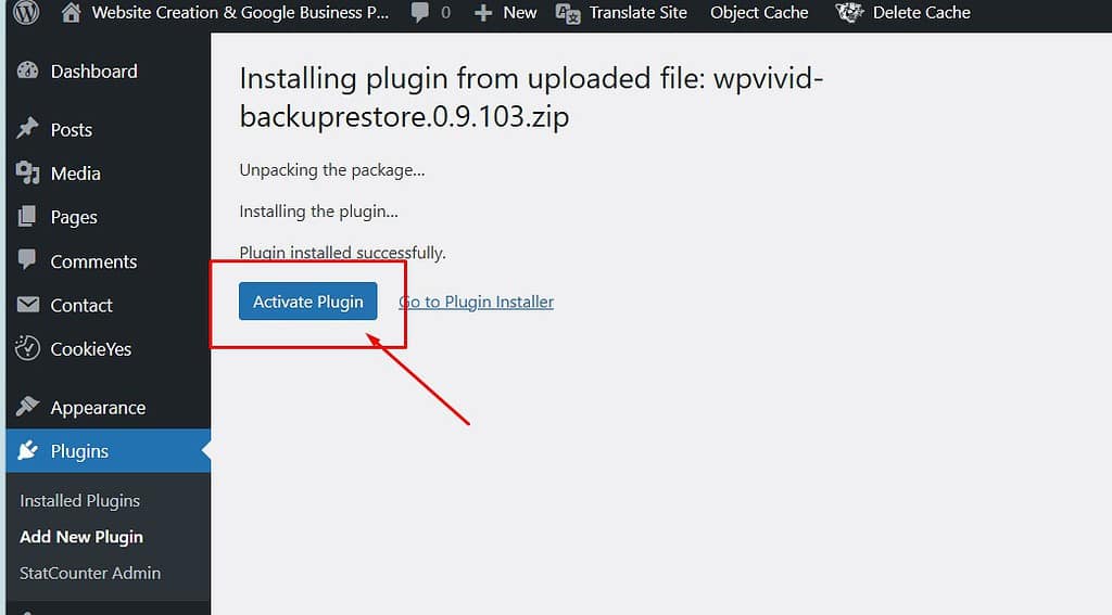 activate plugin