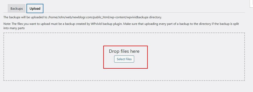 Select Backup File