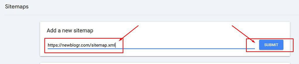 Submit Sitemap