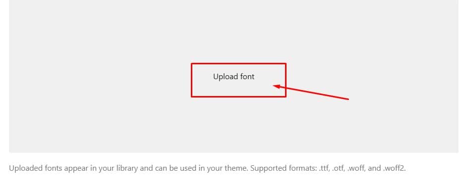 Upload font